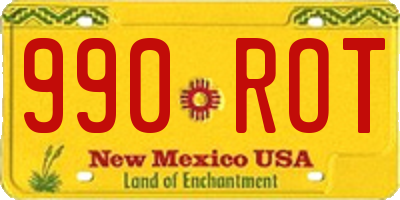 NM license plate 990ROT