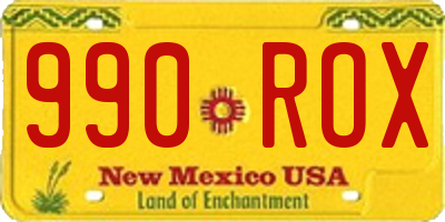 NM license plate 990ROX