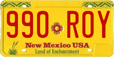 NM license plate 990ROY