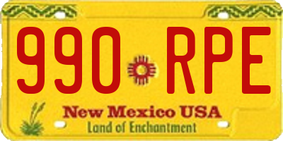 NM license plate 990RPE