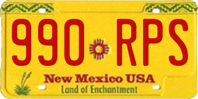 NM license plate 990RPS