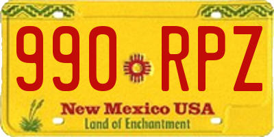 NM license plate 990RPZ
