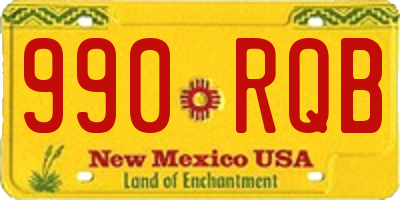 NM license plate 990RQB