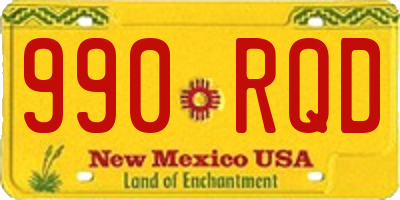 NM license plate 990RQD