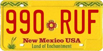 NM license plate 990RUF