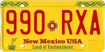 NM license plate 990RXA