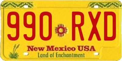 NM license plate 990RXD