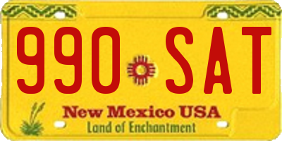 NM license plate 990SAT