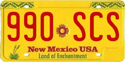 NM license plate 990SCS