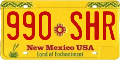 NM license plate 990SHR