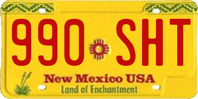 NM license plate 990SHT
