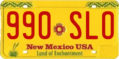 NM license plate 990SLO