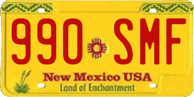 NM license plate 990SMF