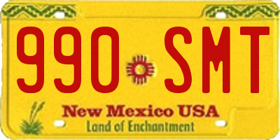 NM license plate 990SMT