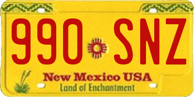 NM license plate 990SNZ