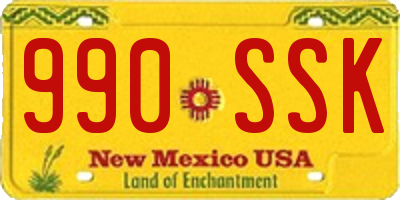 NM license plate 990SSK