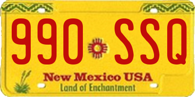 NM license plate 990SSQ