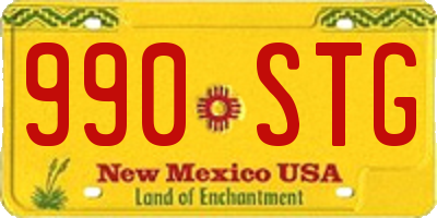 NM license plate 990STG