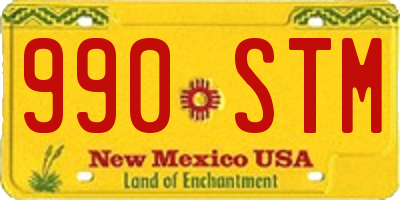NM license plate 990STM