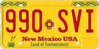 NM license plate 990SVI