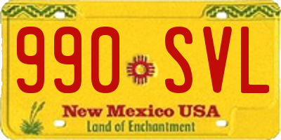 NM license plate 990SVL