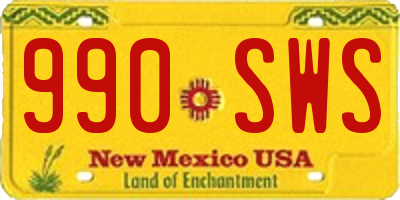 NM license plate 990SWS