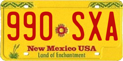 NM license plate 990SXA