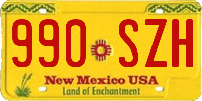 NM license plate 990SZH