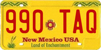NM license plate 990TAQ