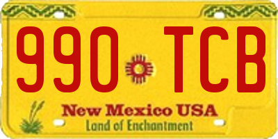 NM license plate 990TCB