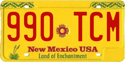 NM license plate 990TCM