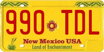 NM license plate 990TDL