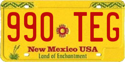 NM license plate 990TEG
