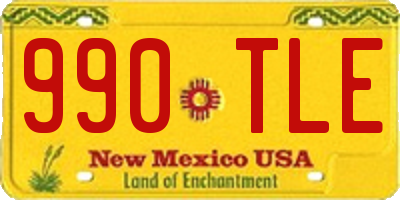 NM license plate 990TLE