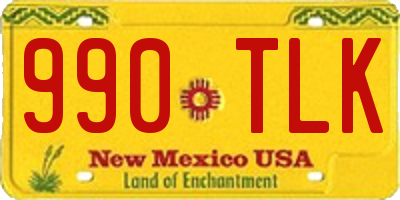 NM license plate 990TLK
