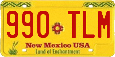 NM license plate 990TLM