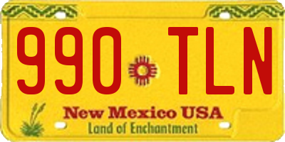 NM license plate 990TLN