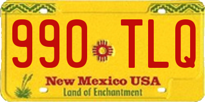 NM license plate 990TLQ