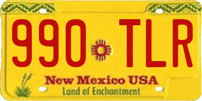 NM license plate 990TLR