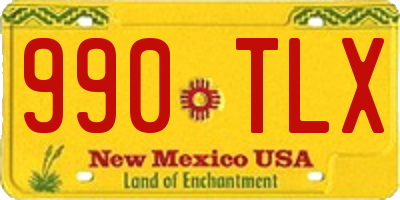 NM license plate 990TLX