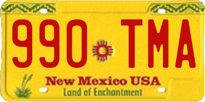 NM license plate 990TMA