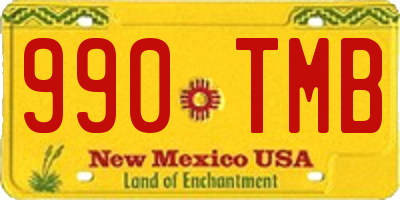 NM license plate 990TMB