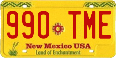 NM license plate 990TME