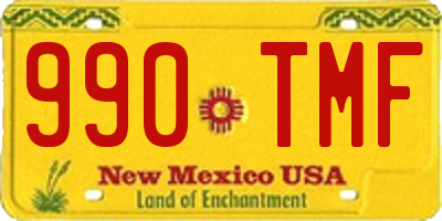 NM license plate 990TMF