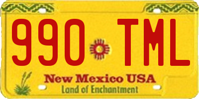 NM license plate 990TML