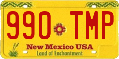 NM license plate 990TMP