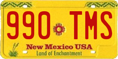 NM license plate 990TMS