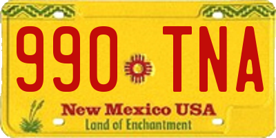 NM license plate 990TNA
