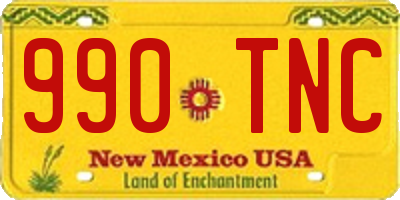 NM license plate 990TNC