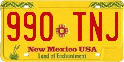 NM license plate 990TNJ